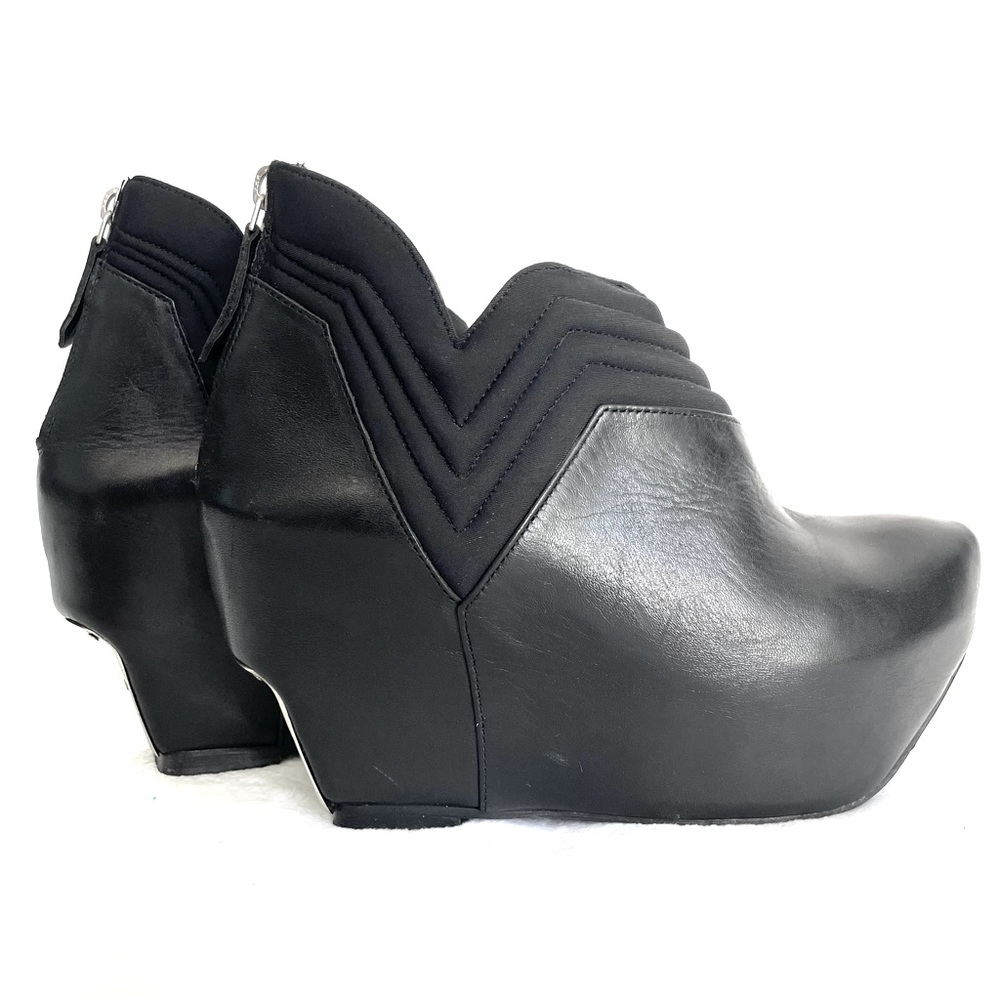 Miista Black Platform / Wedge Booties size 5